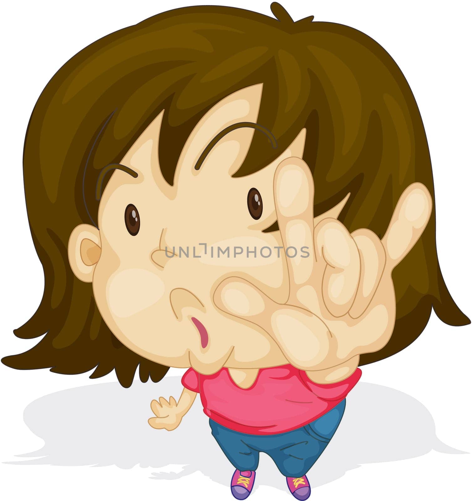 Illustration of a Girl on a white background