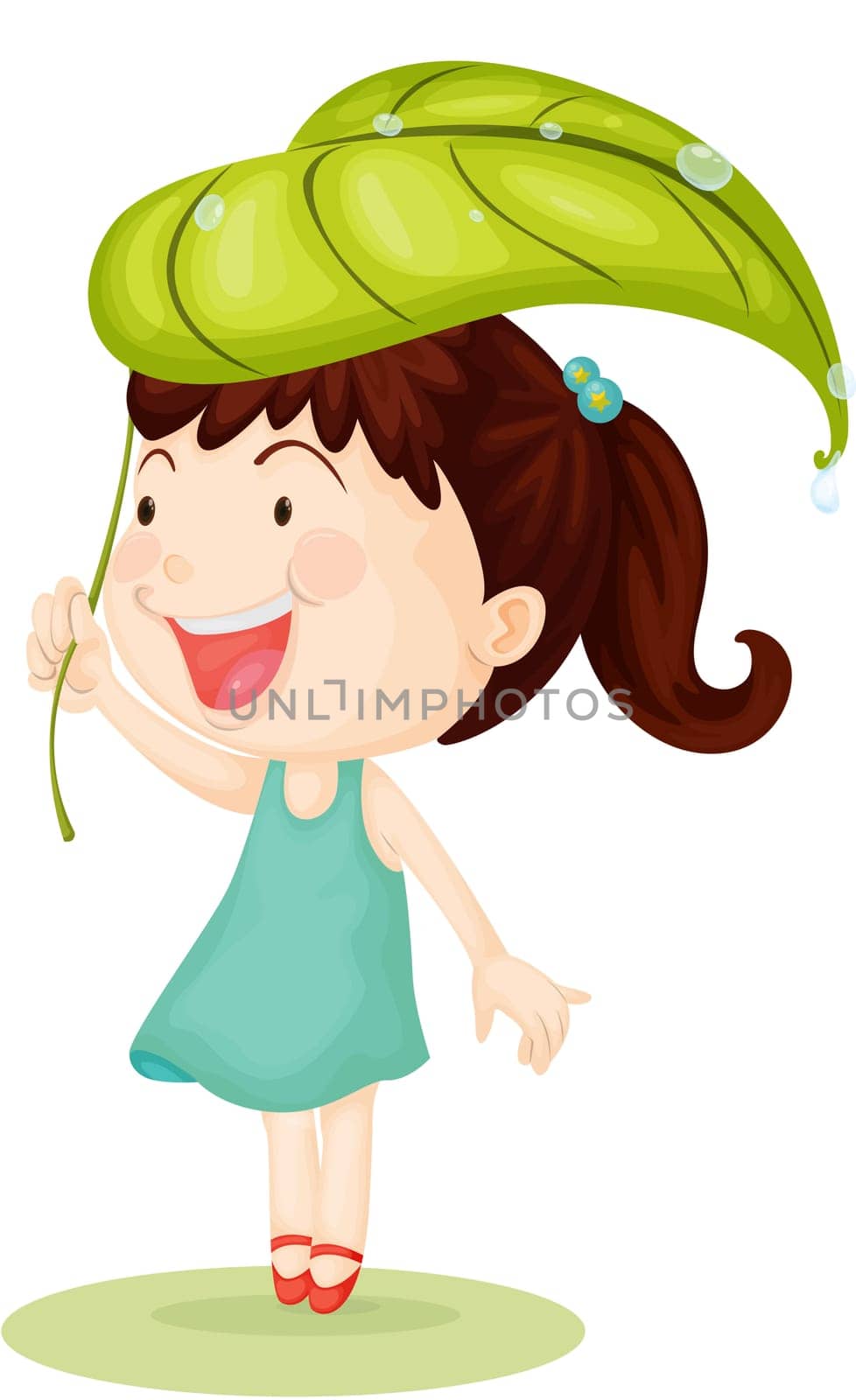 Illustration of a girl on white background