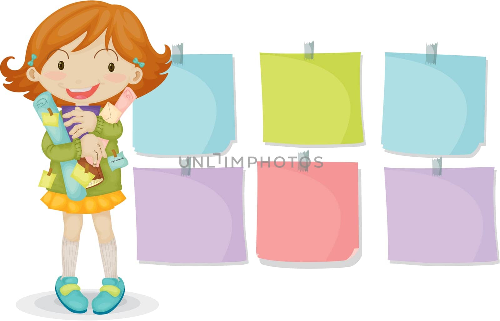 Illustration of A Girl on white background