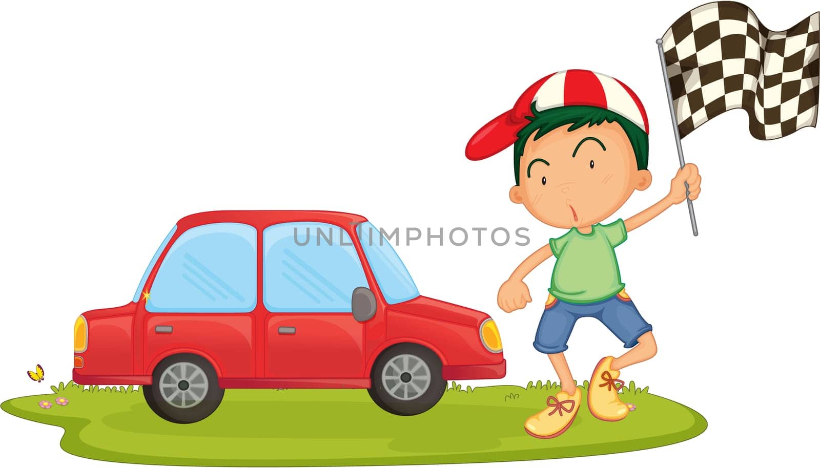 illustration of a boy on a white background
