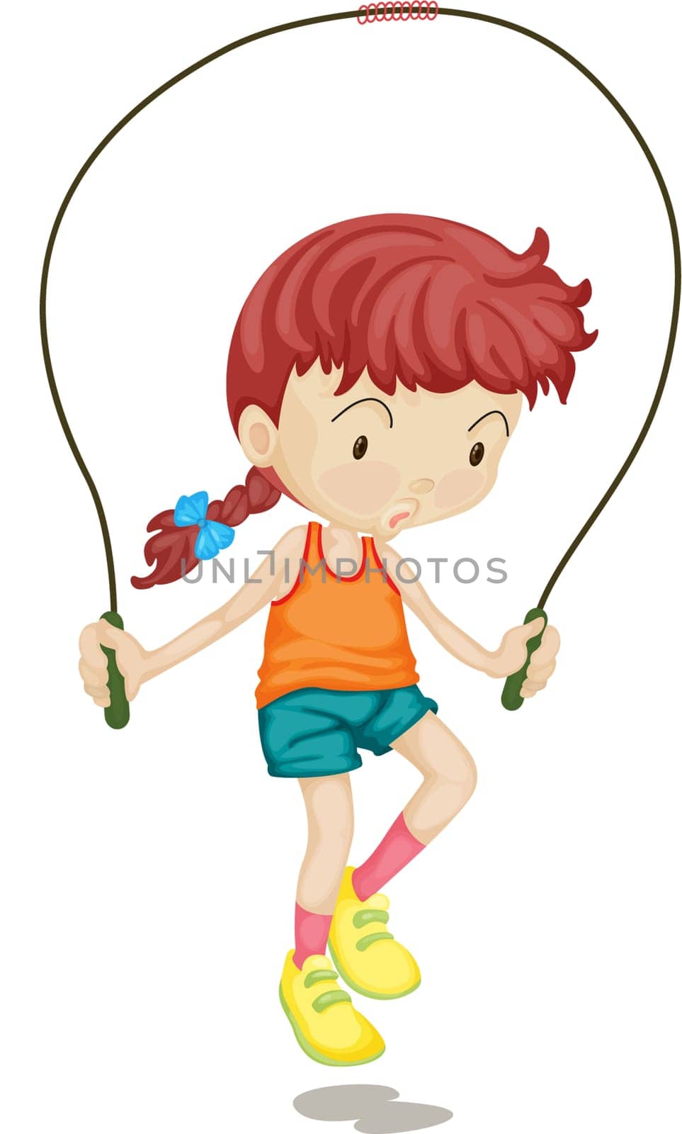 Illustration of A Girl on white background