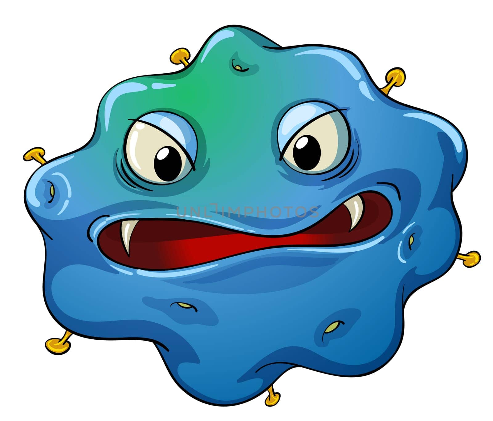 Illustration of an ugly virus