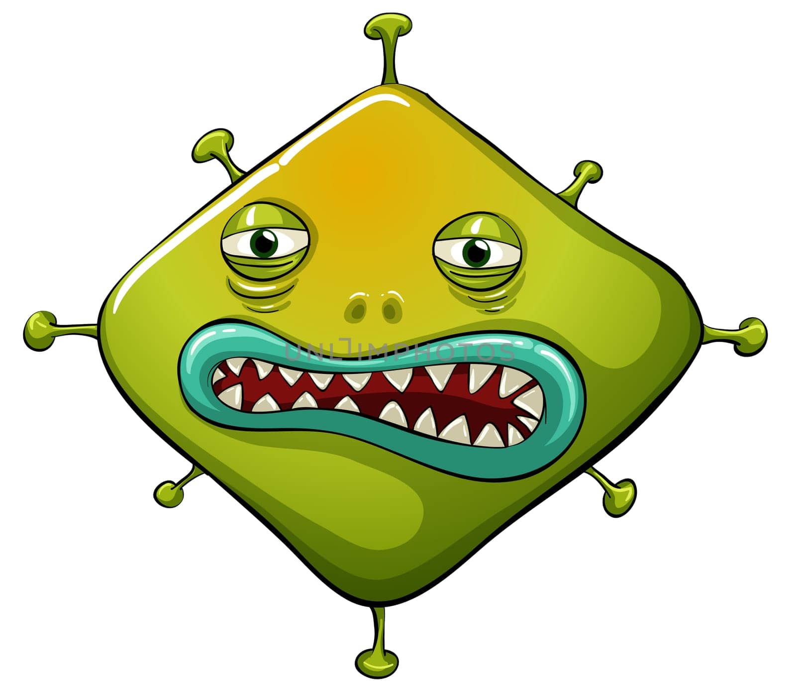 Illustration of an ugly virus