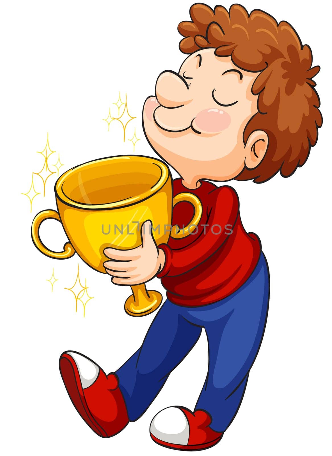 illustration of a boy on a white background