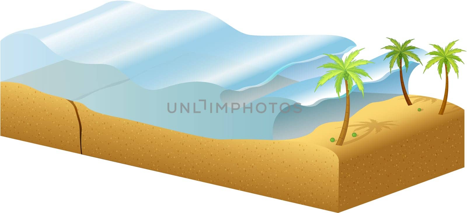 Diagram of how tsunamis are formed
