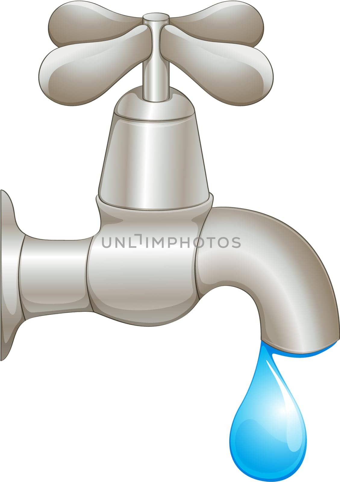 Illustration of a dripping faucet