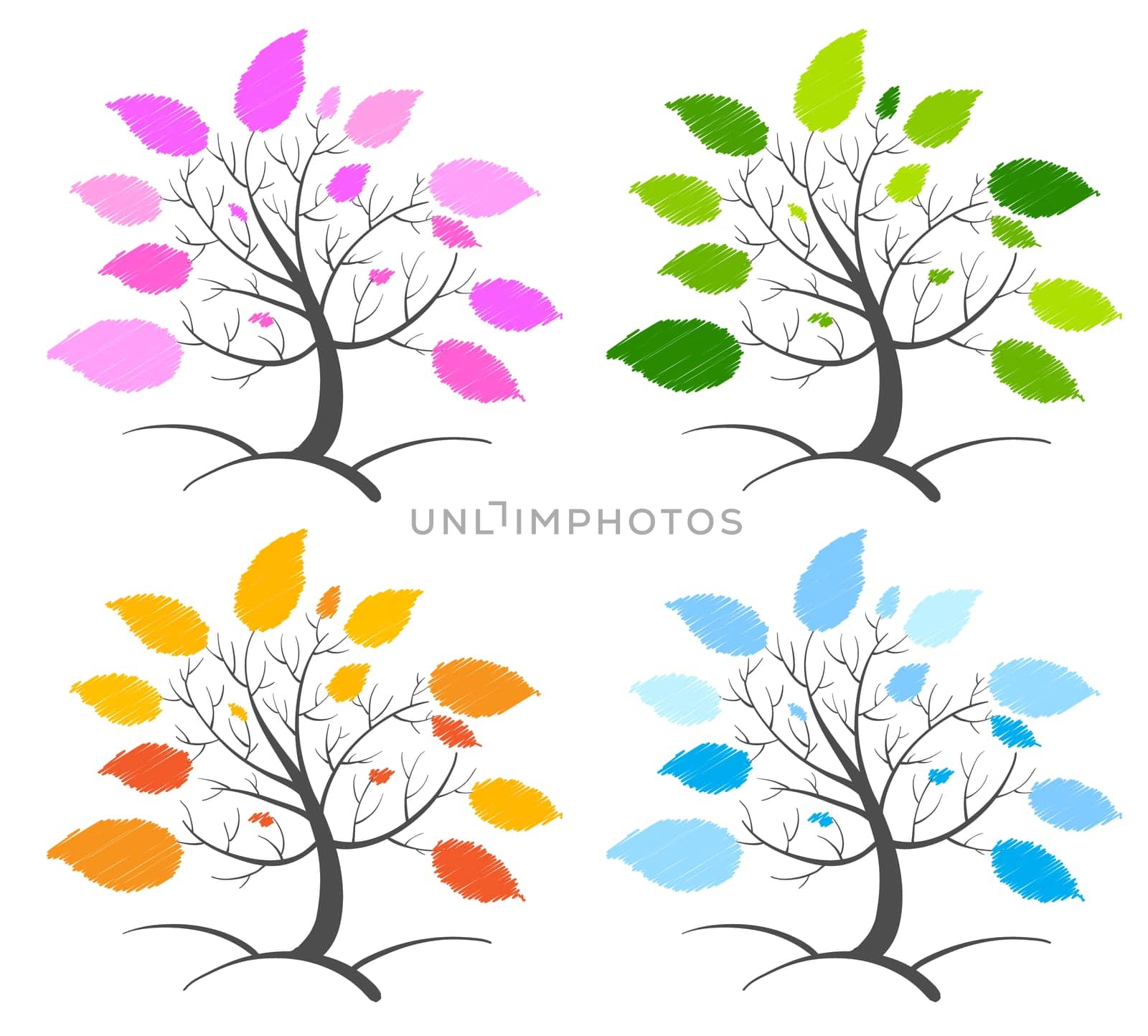 Illustration of an abstract tree concept