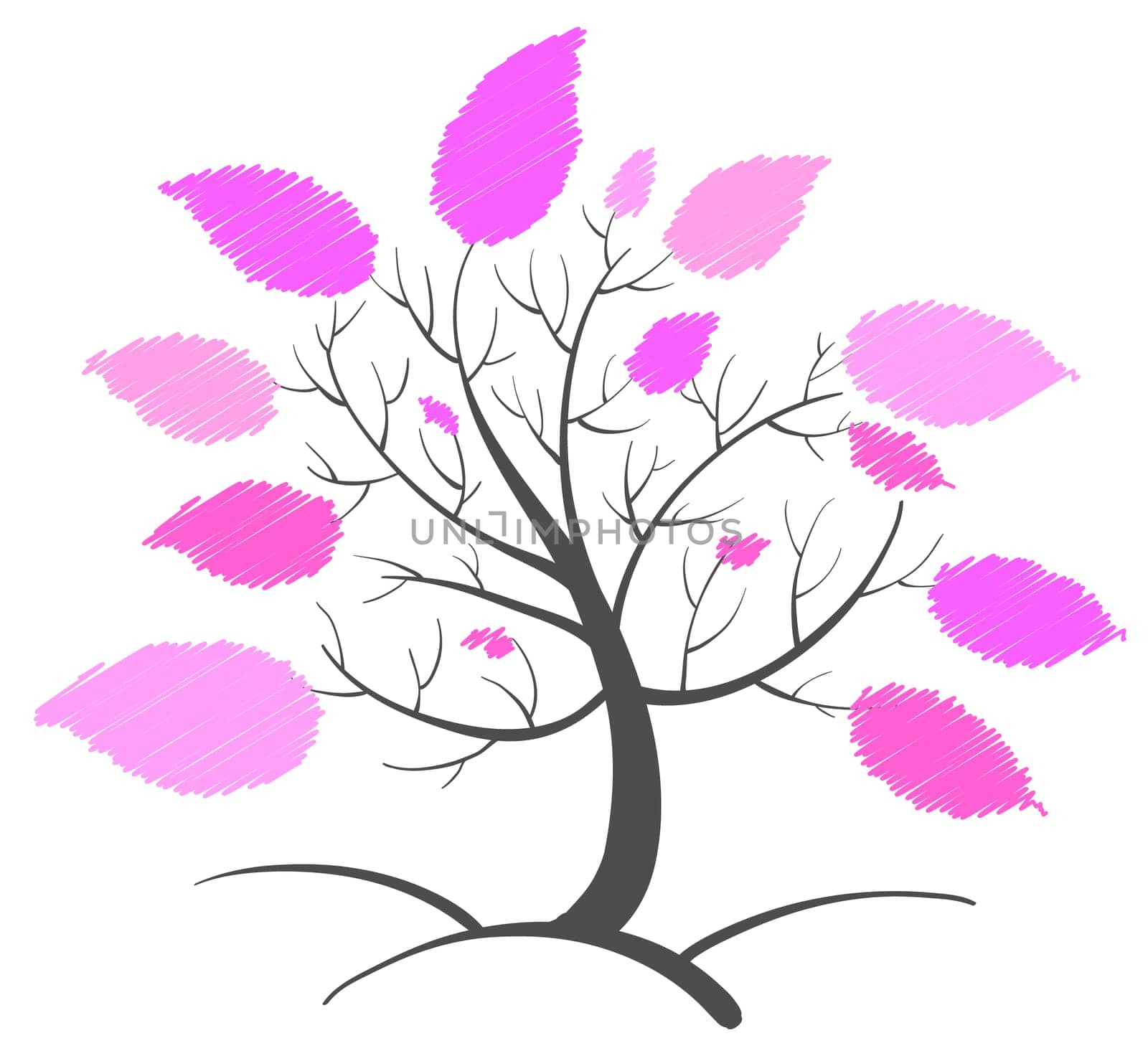 Illustration of an abstract tree concept