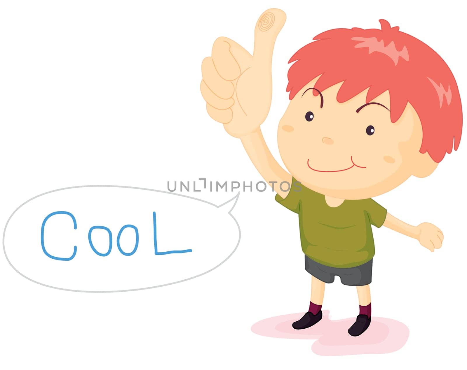 Boy giving a thumbs up