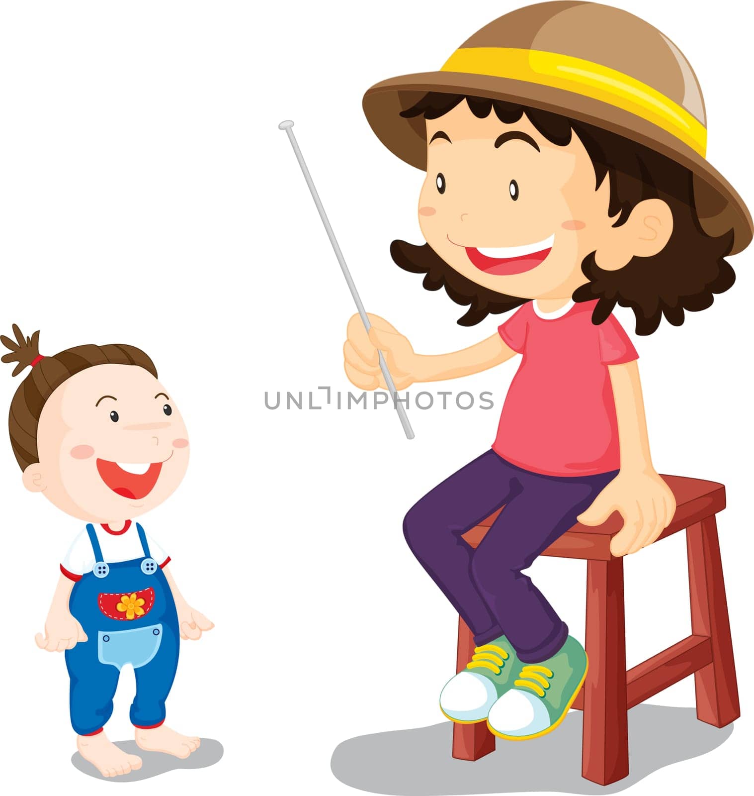 Illustration of woman play one's role