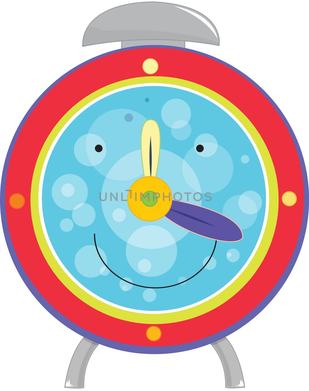 Illustration of colourful clock
