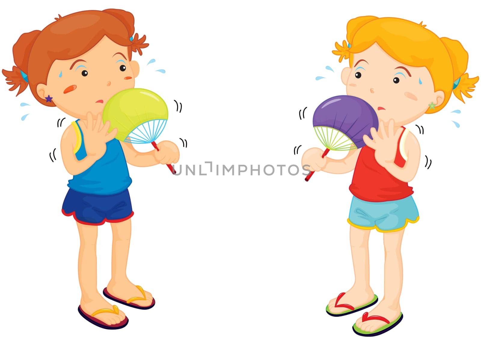 Illustration of two girls