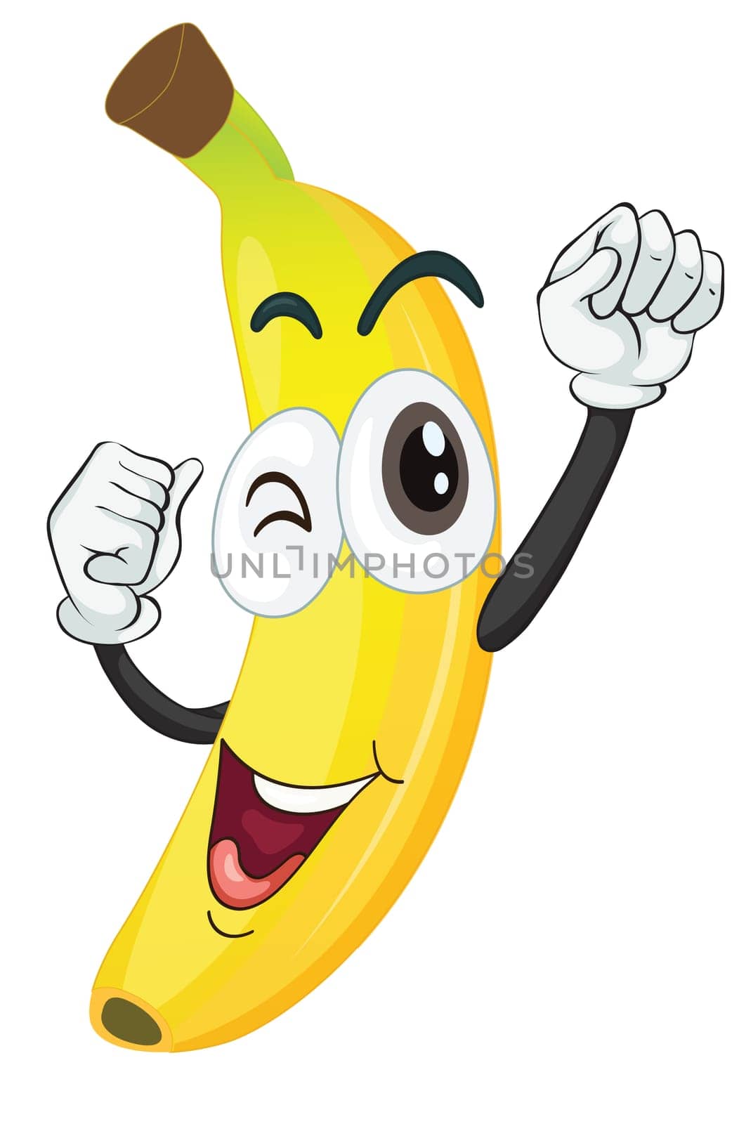 illustration of a banana on a white background