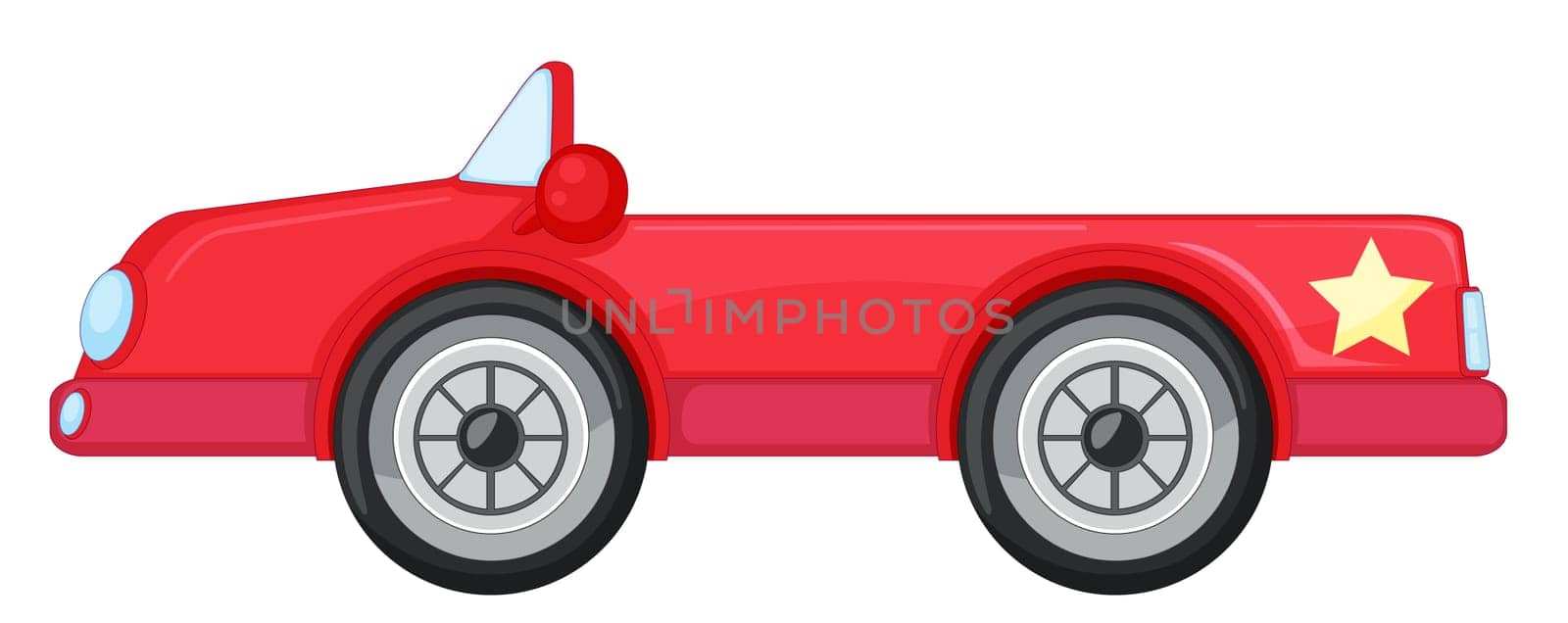 illustration of a red car on a white background