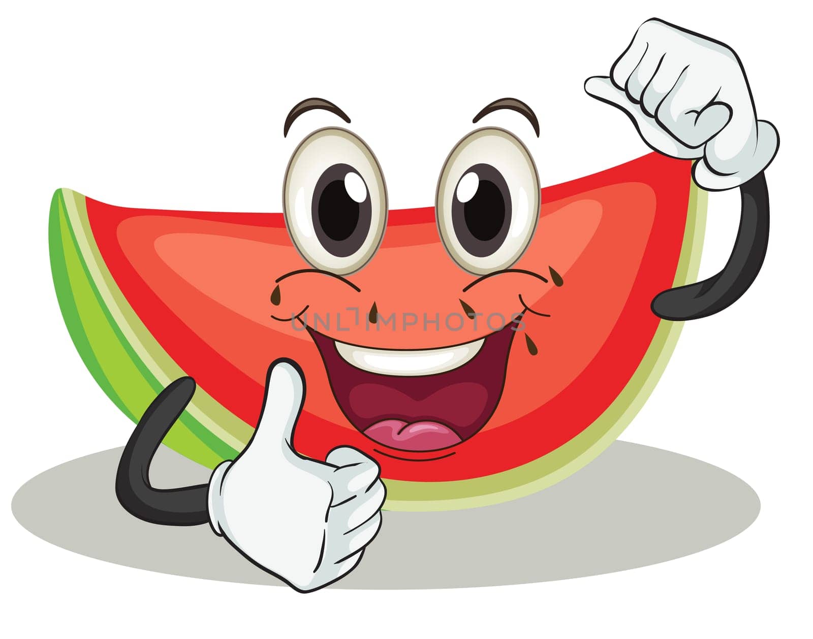 illustration of a watermelon on a white background