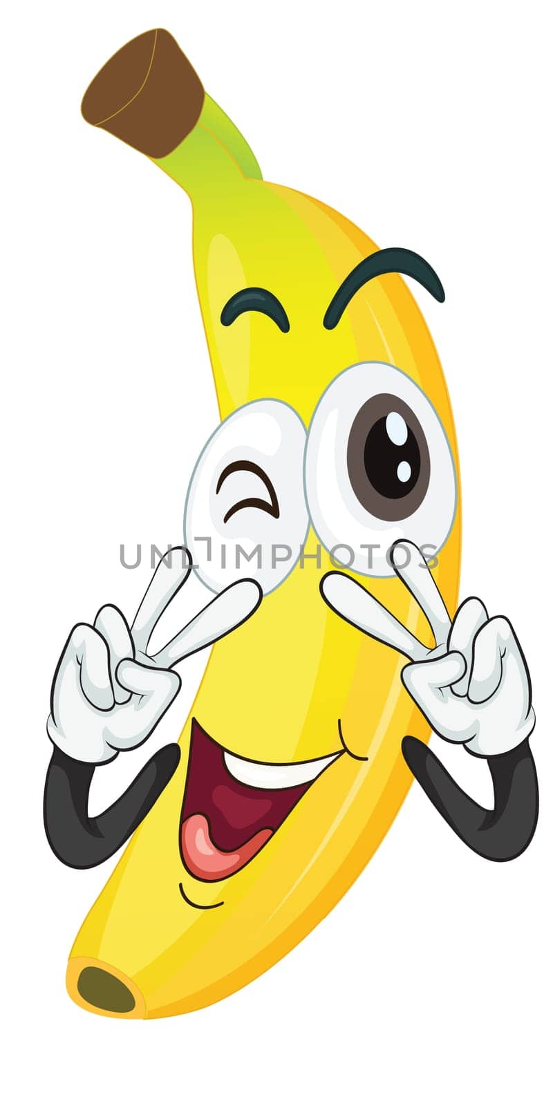 illustration of a banana on a white background