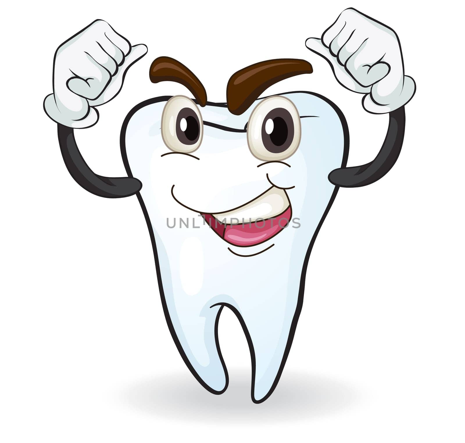 illustration of a tooth on a white background