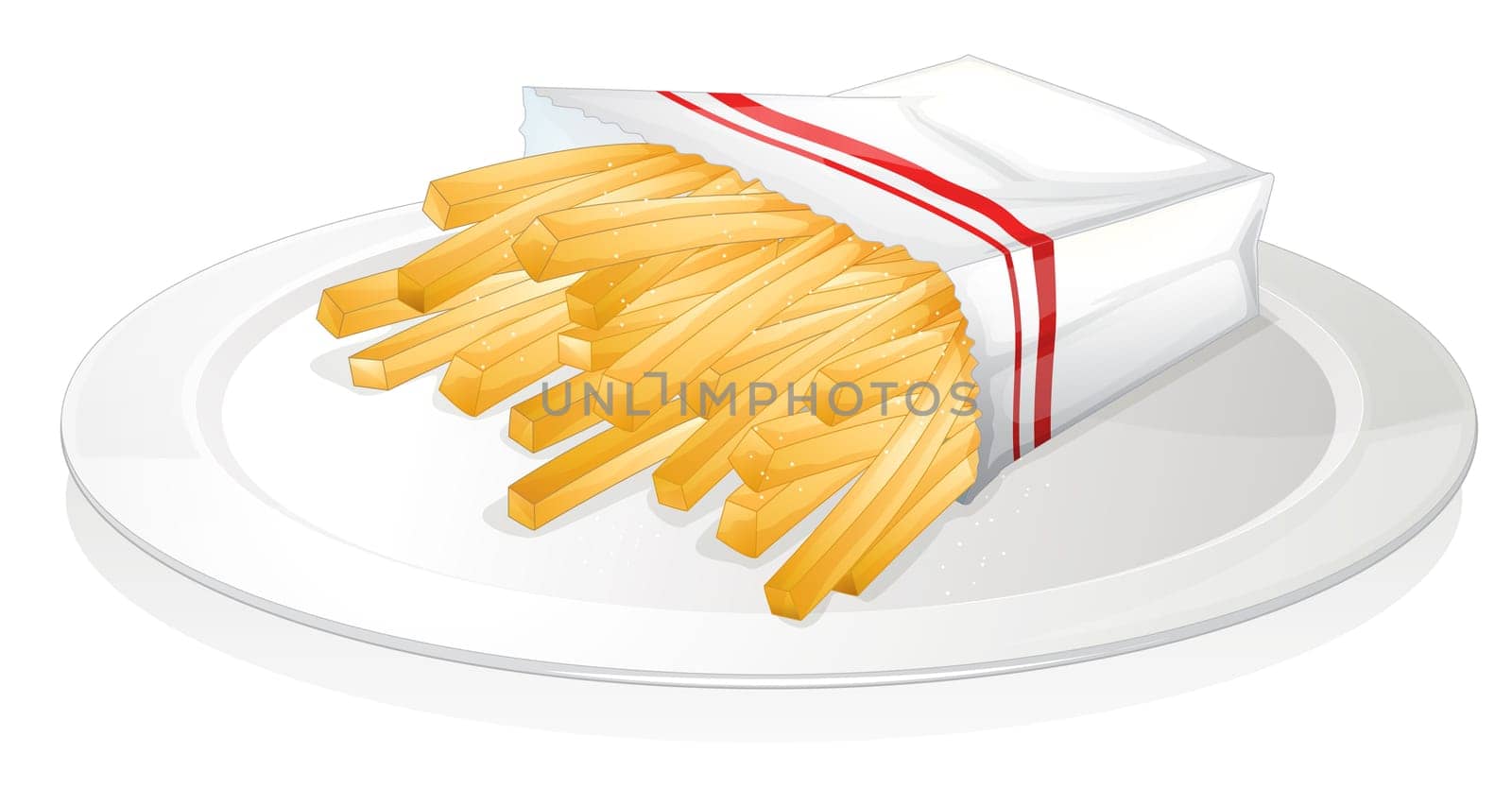illustration of a french fries on a white background