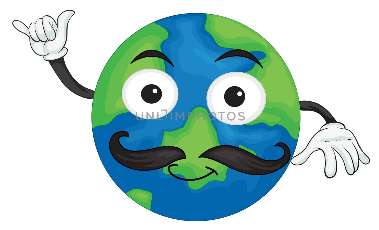 illustration of earth planet on a white background