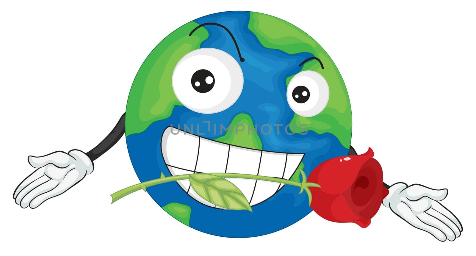 illustration of earth planet on a white background