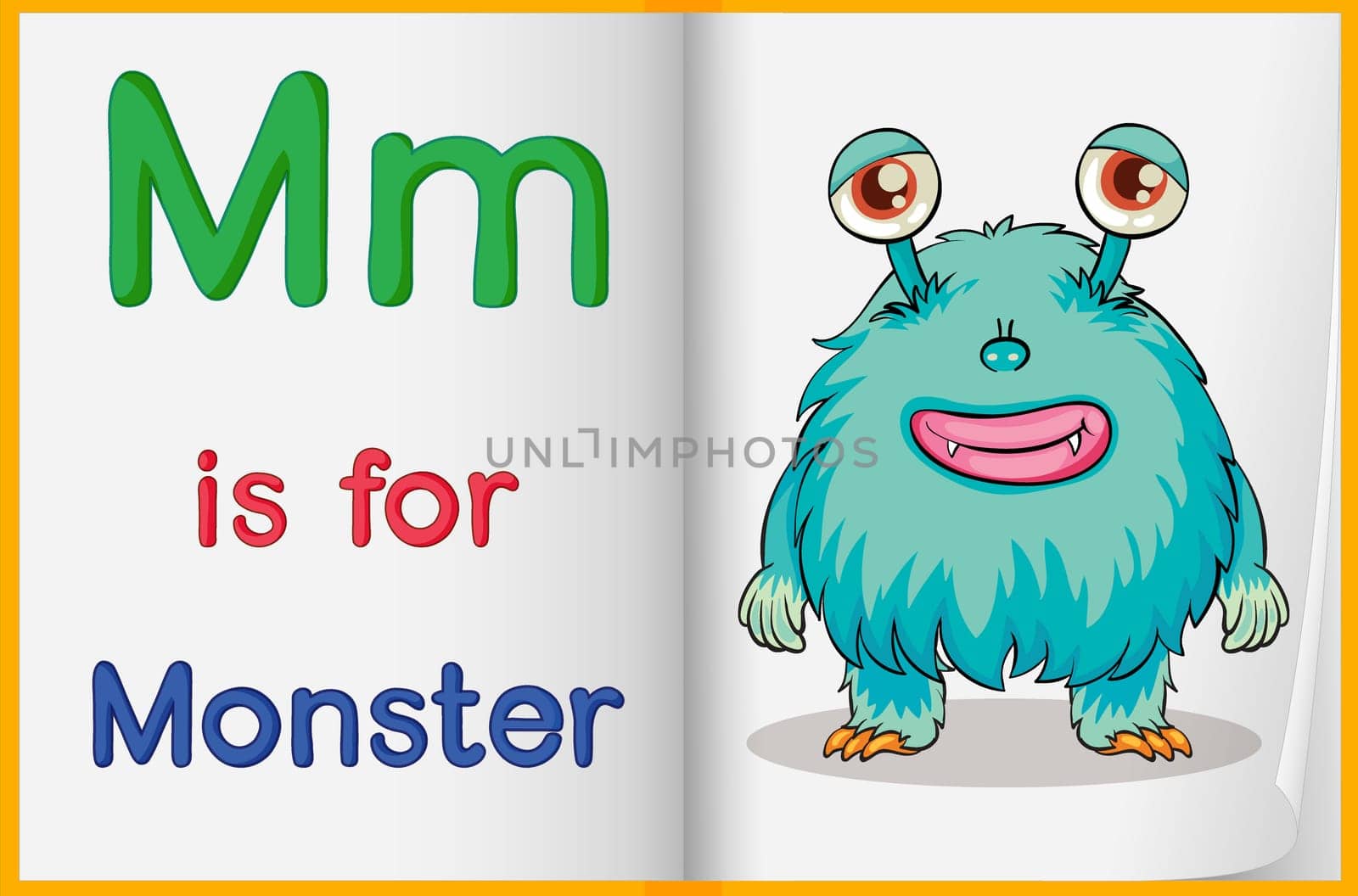 Worksheet teaching a letter and word with picture