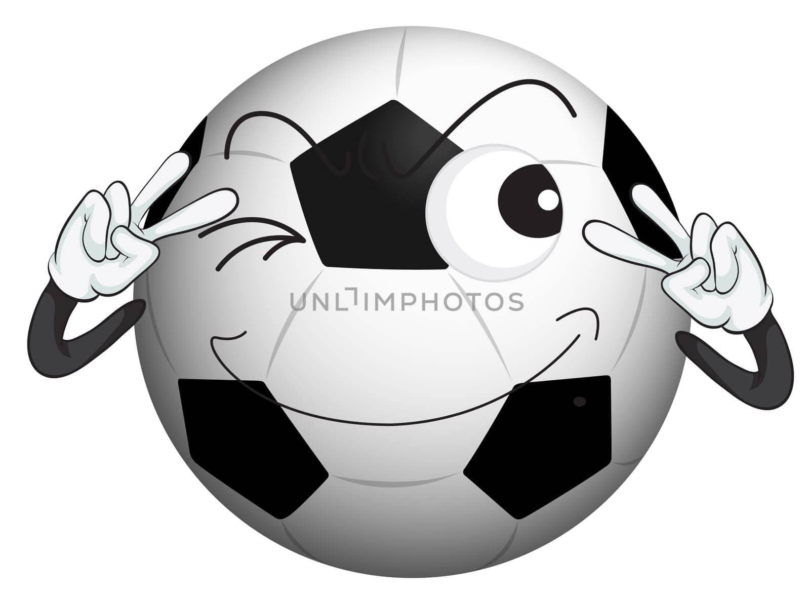illustration of a football on a white background