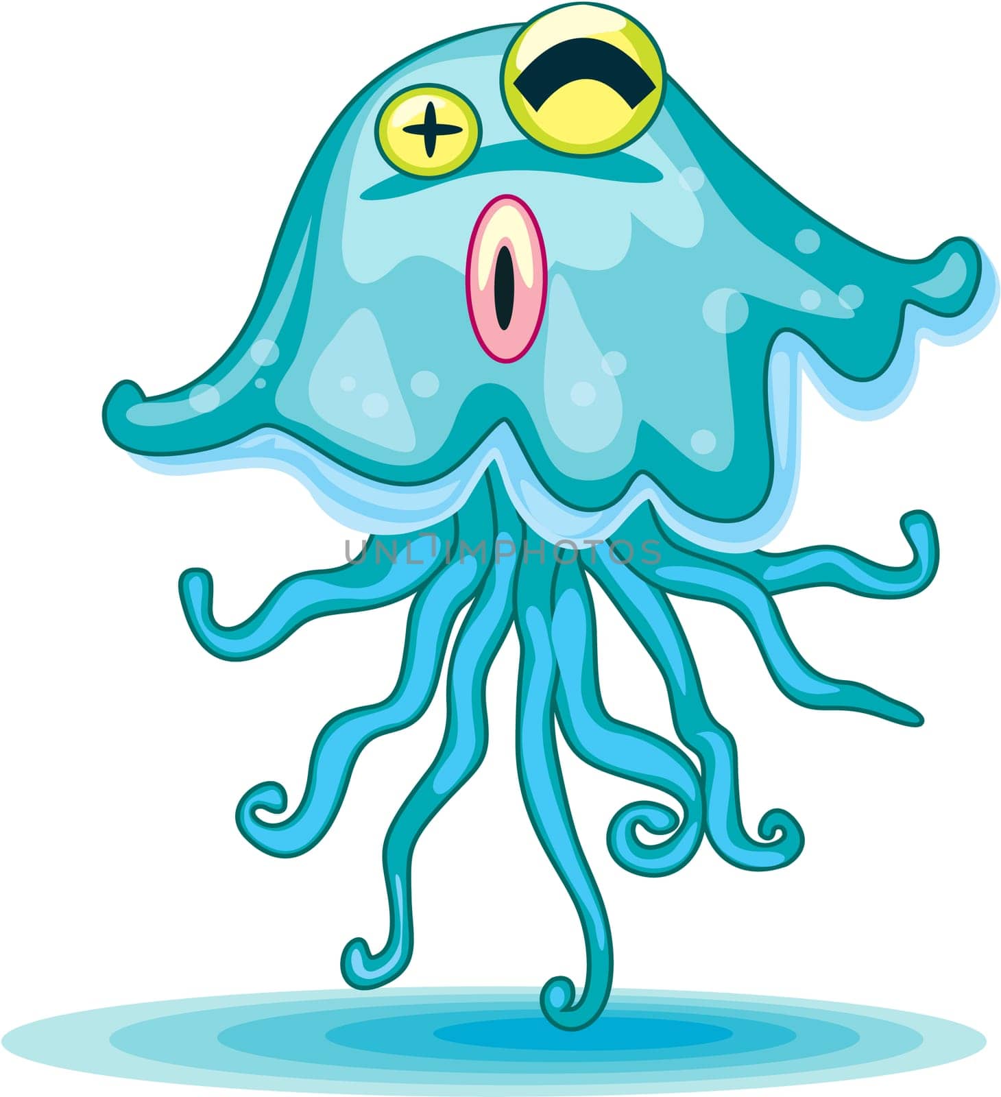 Illustration of  a cartoon character on white