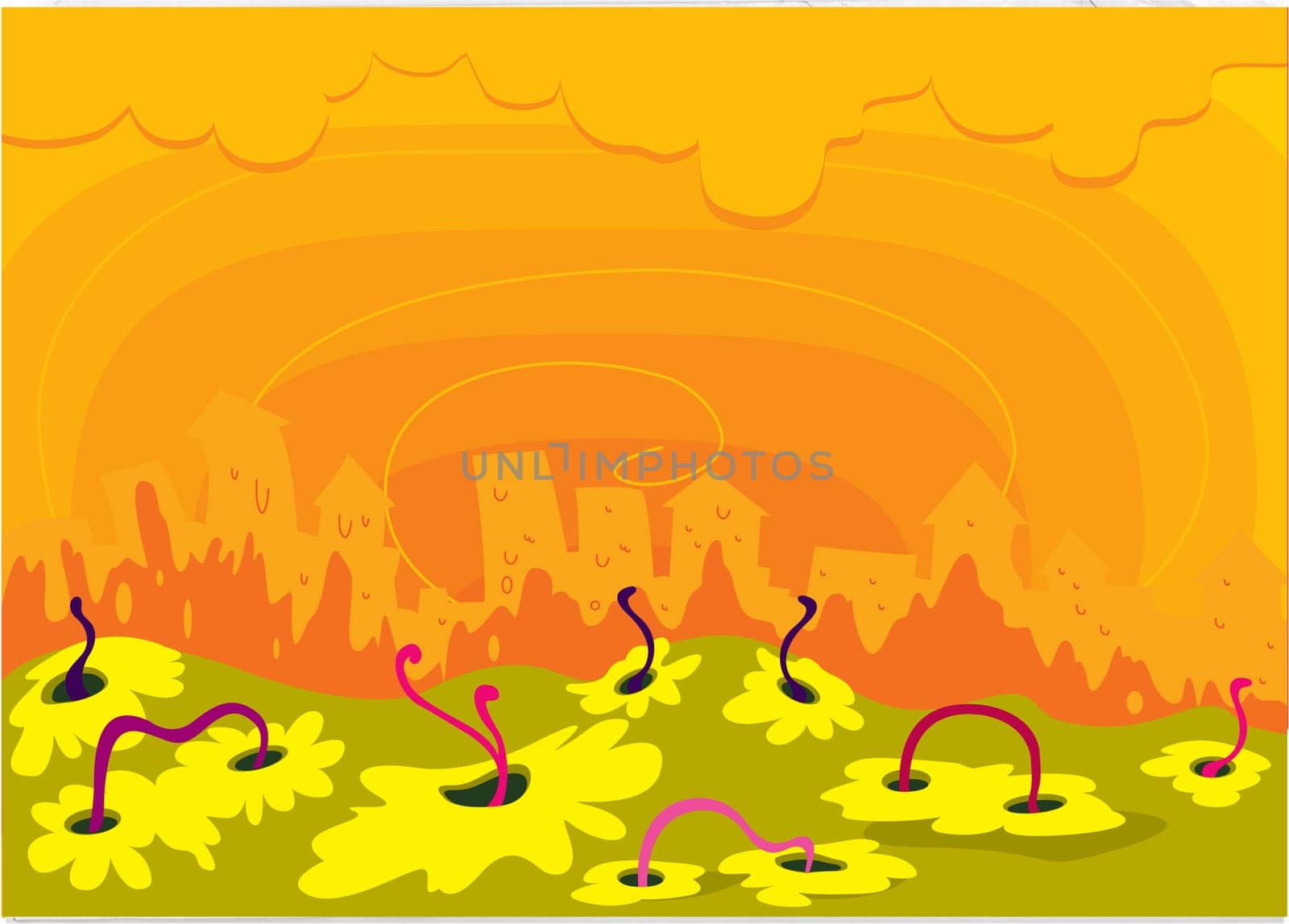 Illustration of  a city landscape