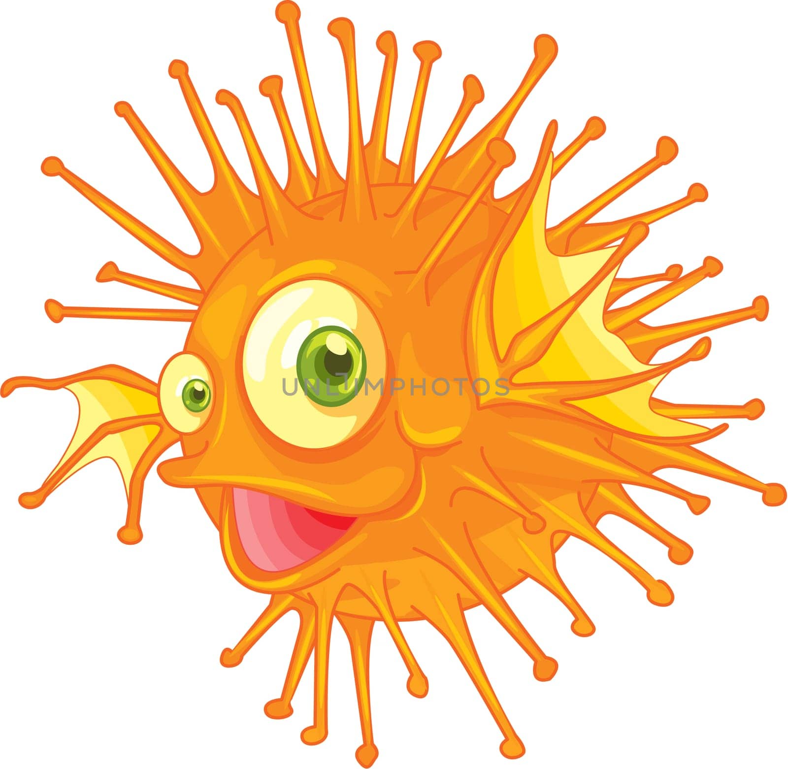 Illustration of  a cartoon character on white