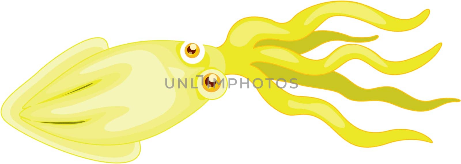 Illustration of  a worm cartoon on white