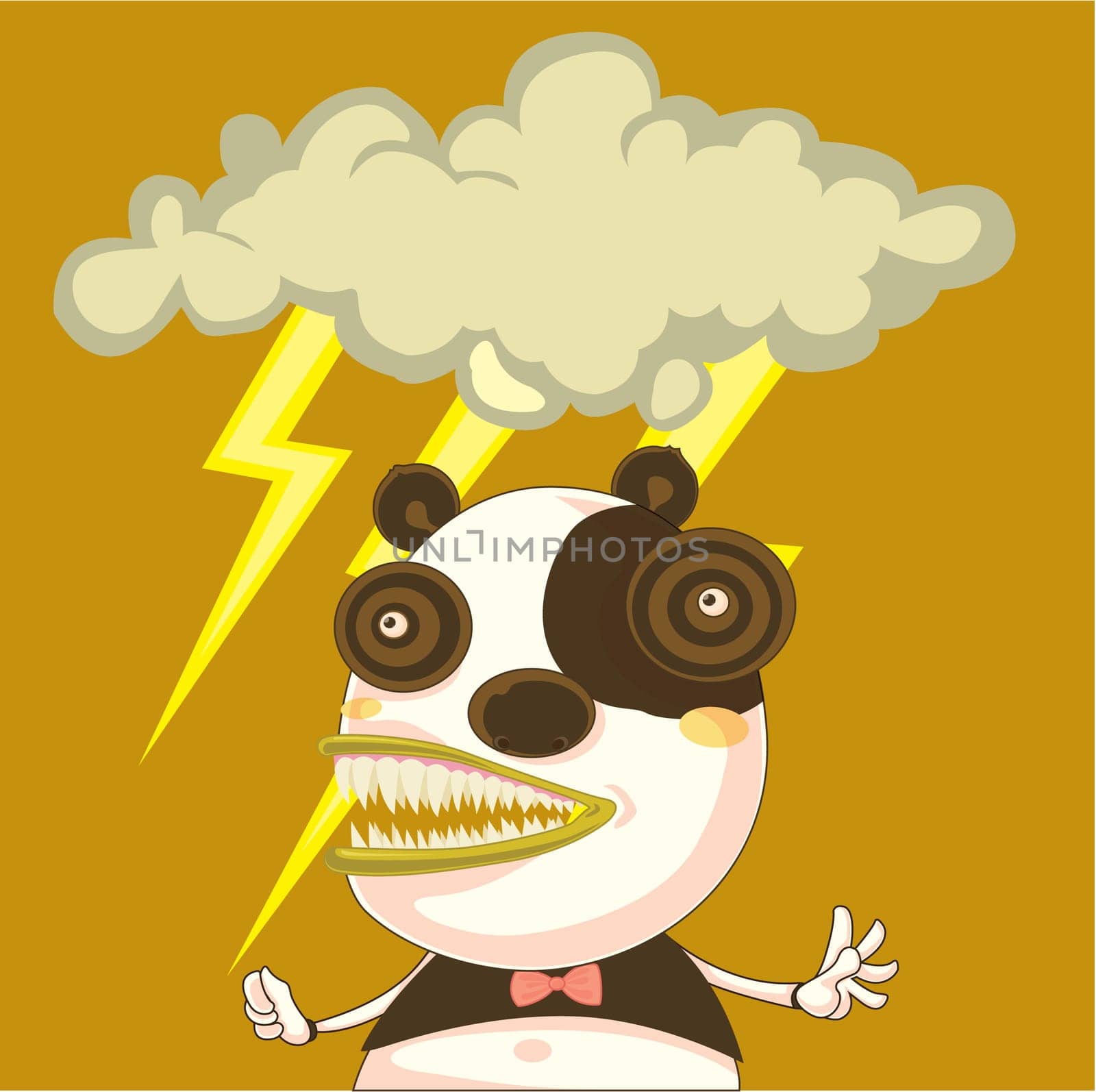 Illustration of  a cartoon character on white