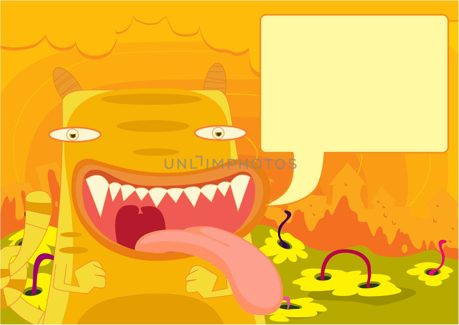 Illustration of  a cartoon character on white