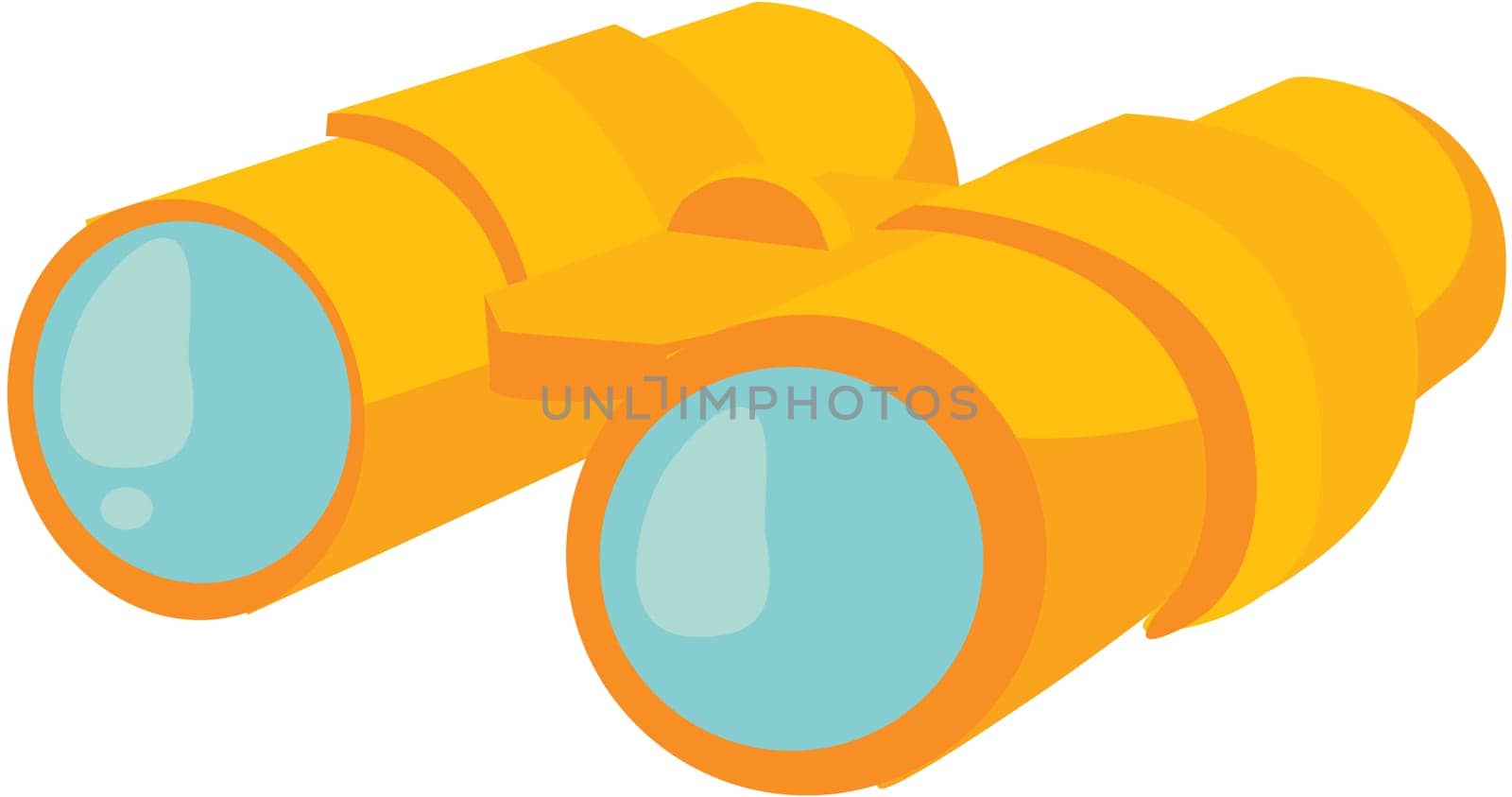 illustration of binocular on white