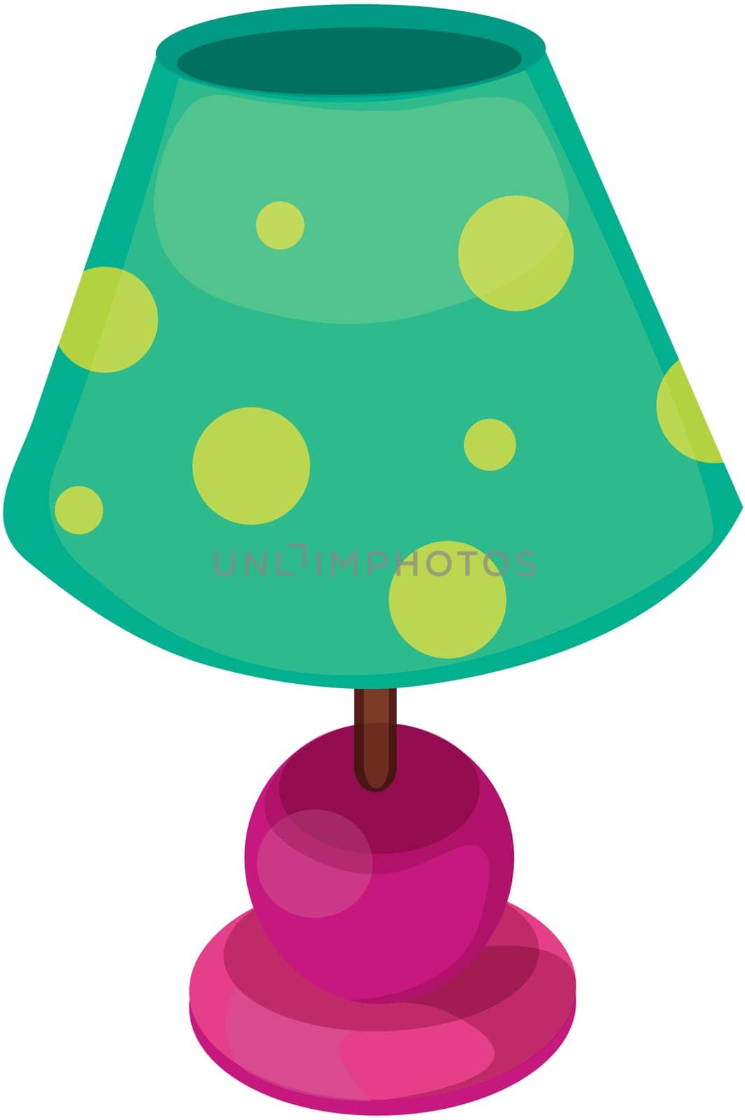 illustration of table lamp on white