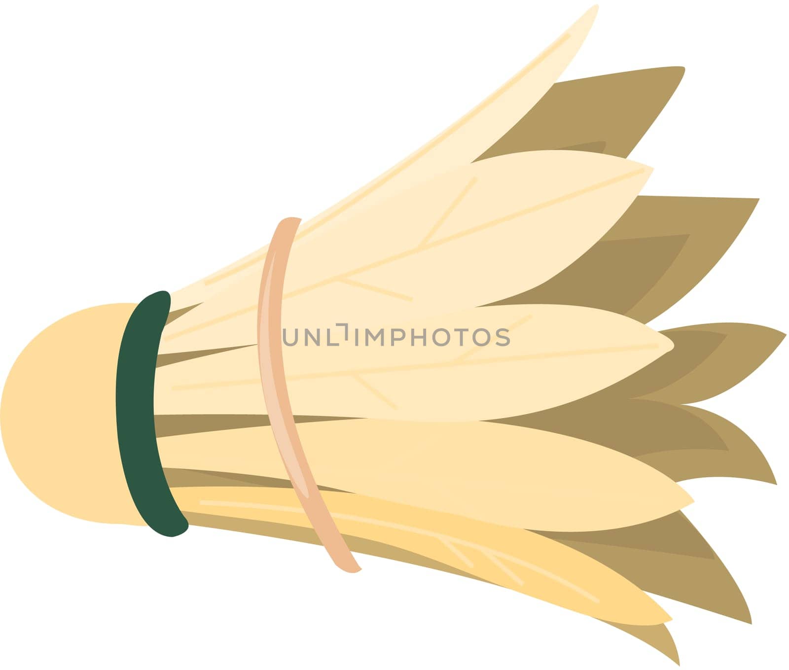 illustration of badminton cork on white