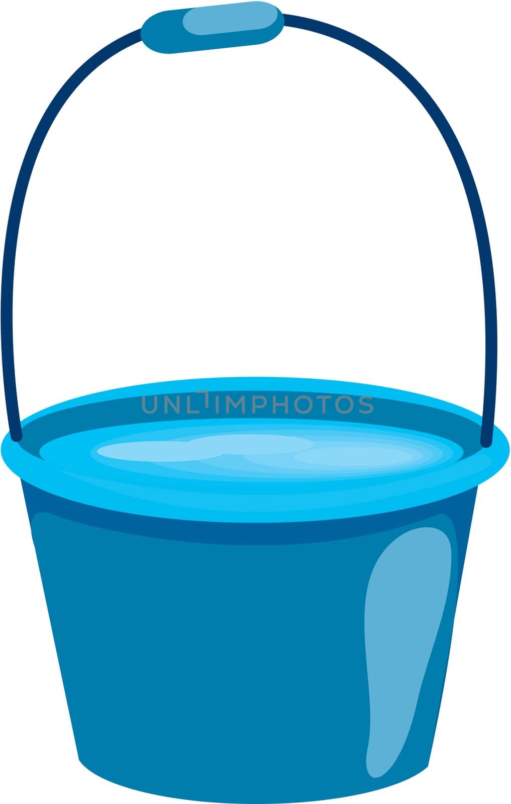 illustration of bucket on white