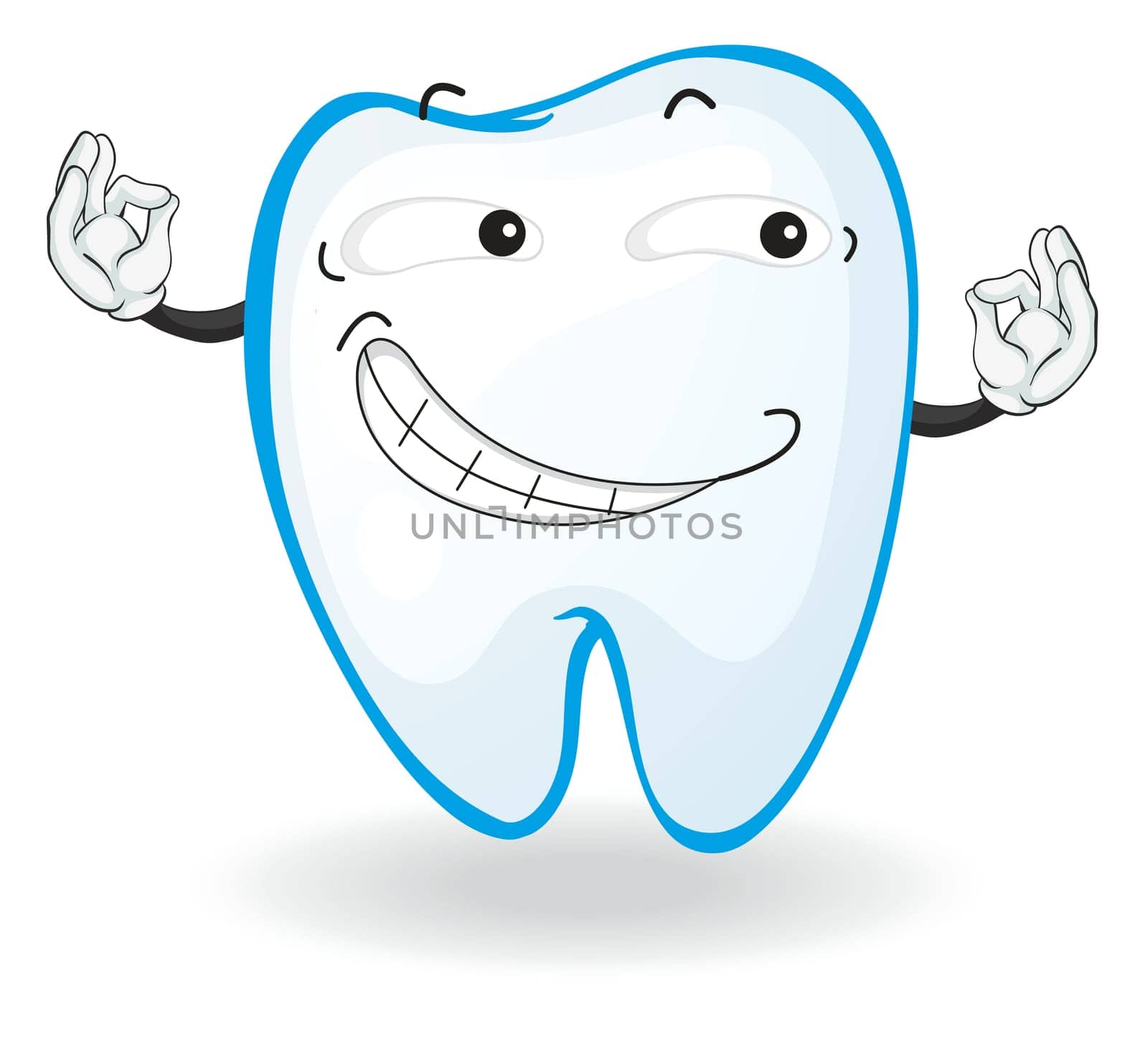 illustration of a tooth on a white background