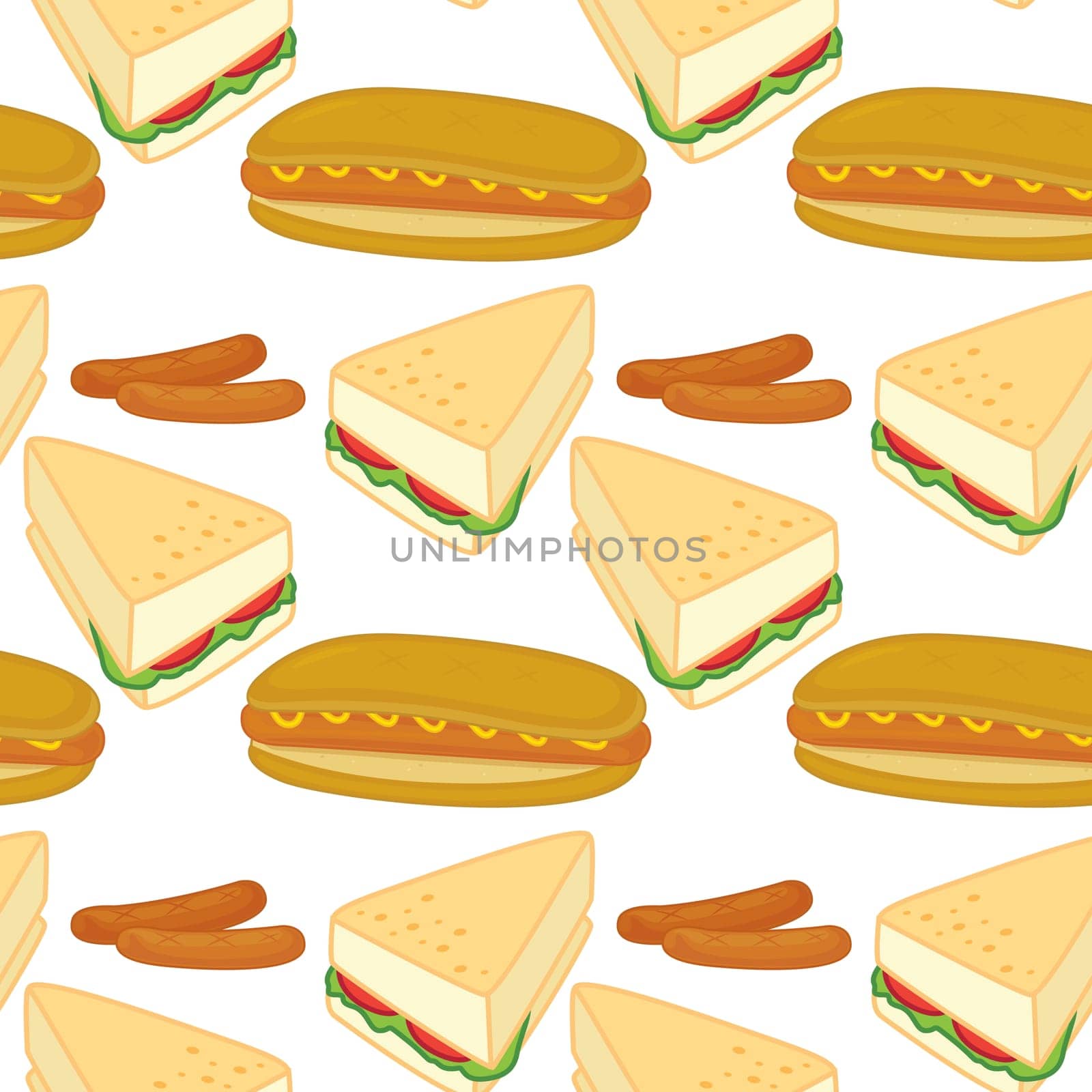 illustration of a sandwich on a white background