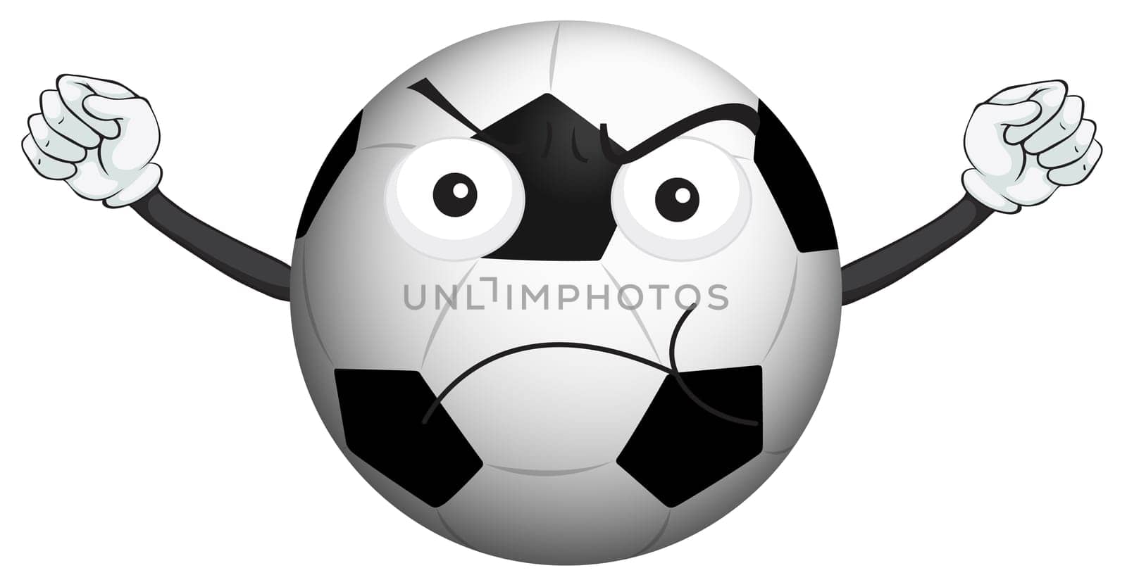 illustration of a football on a white background