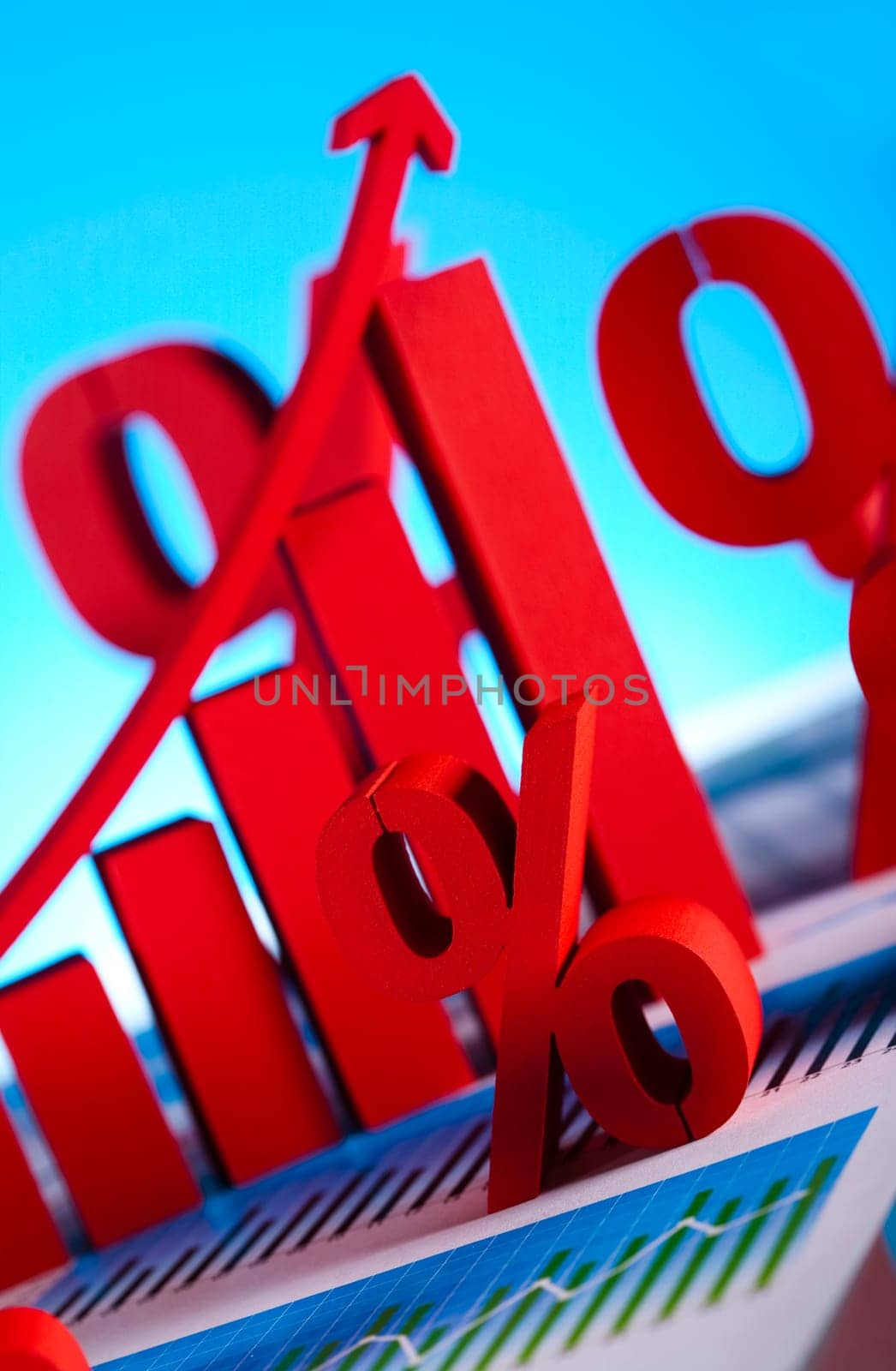 Business graph on chart