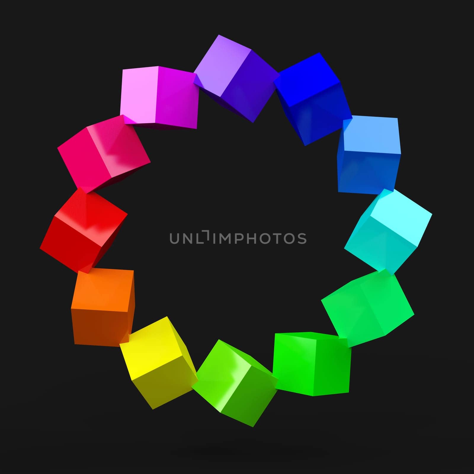 3D Cube Color Wheel 5