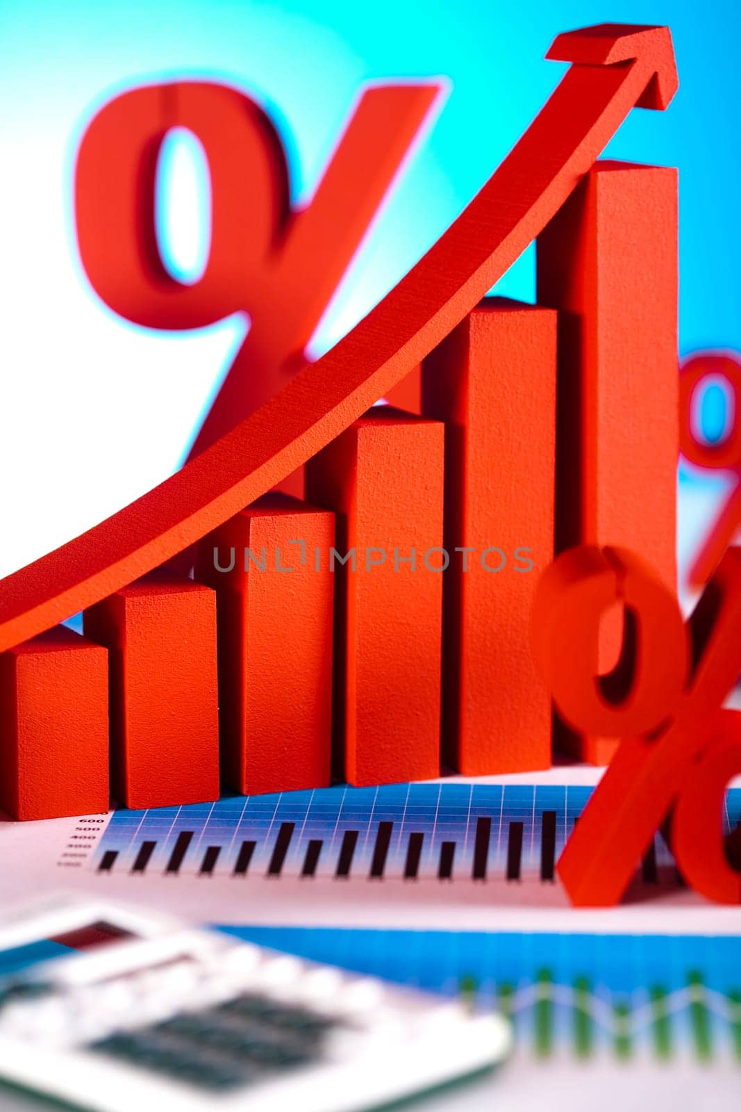 Business graph on chart