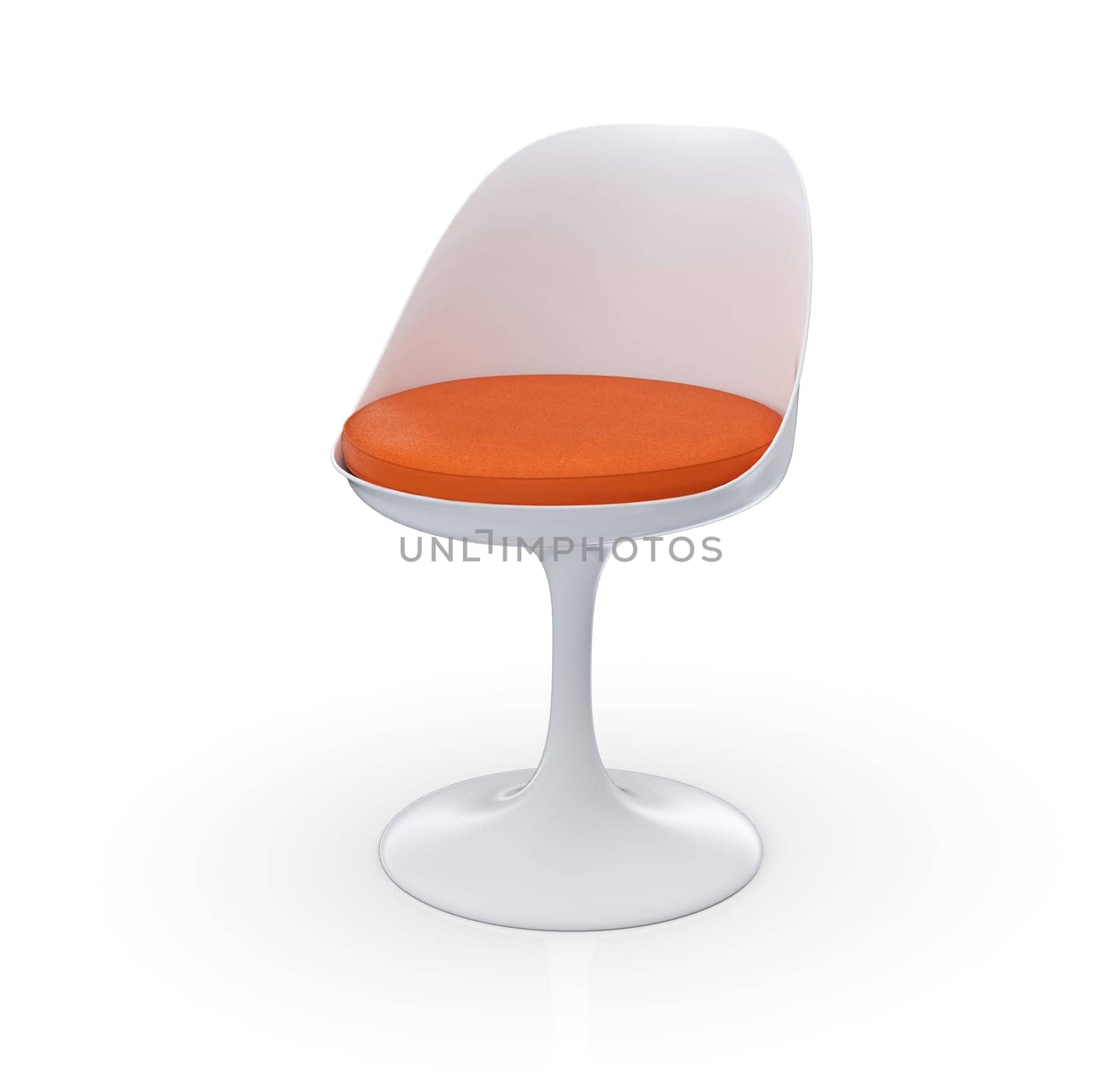 Retro Design Chair - Orange White