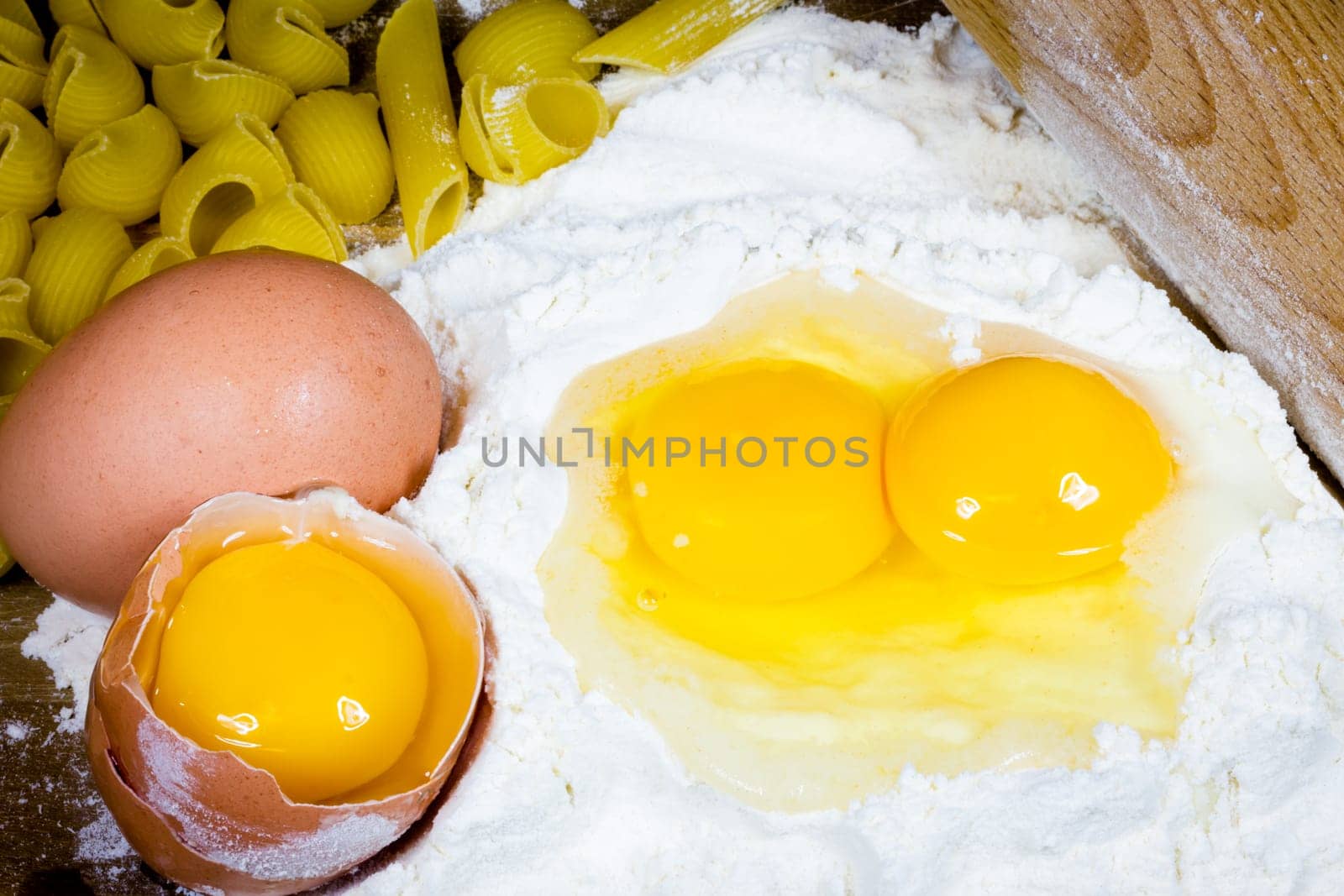 Making pasta food ingredients