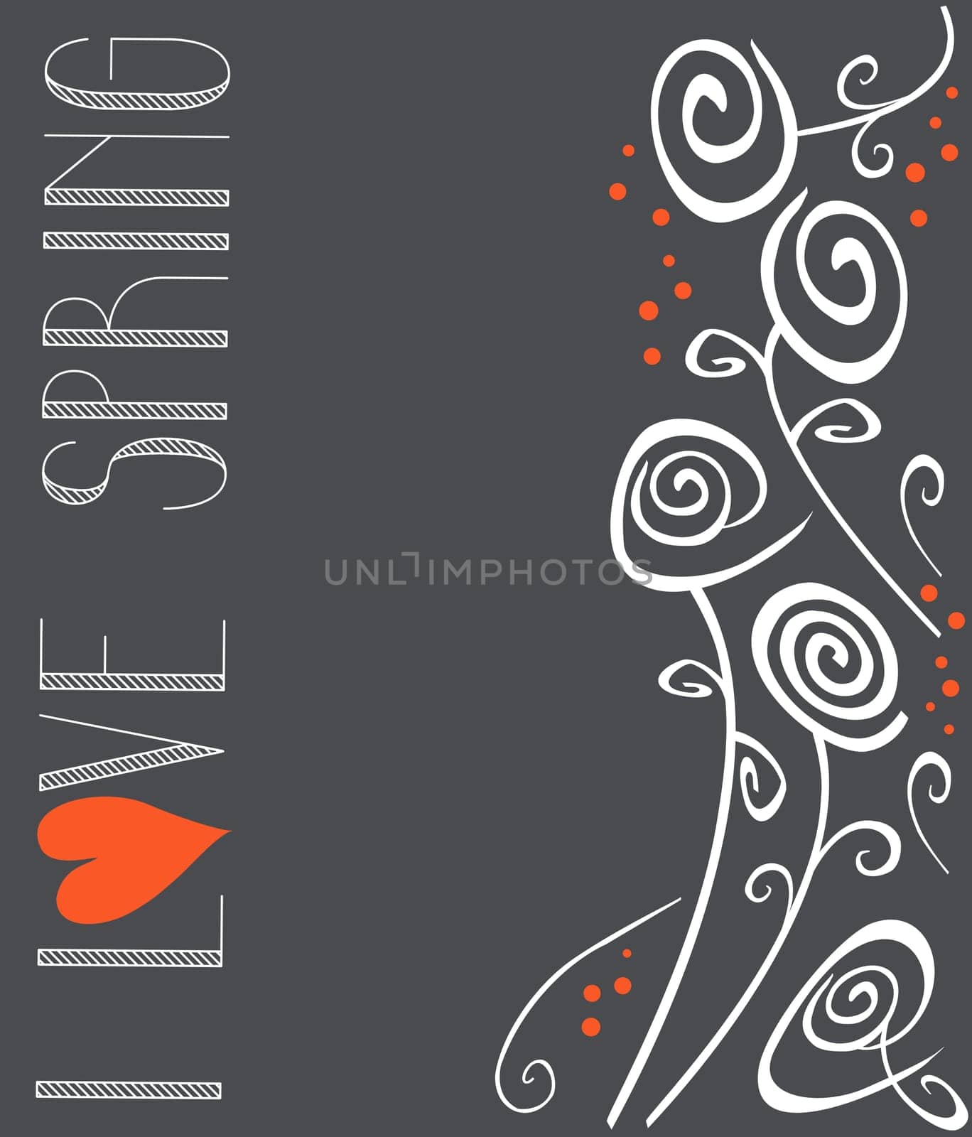 Spring flower on chalkboard background. Vector illustration layered for easy manipulation and custom coloring.