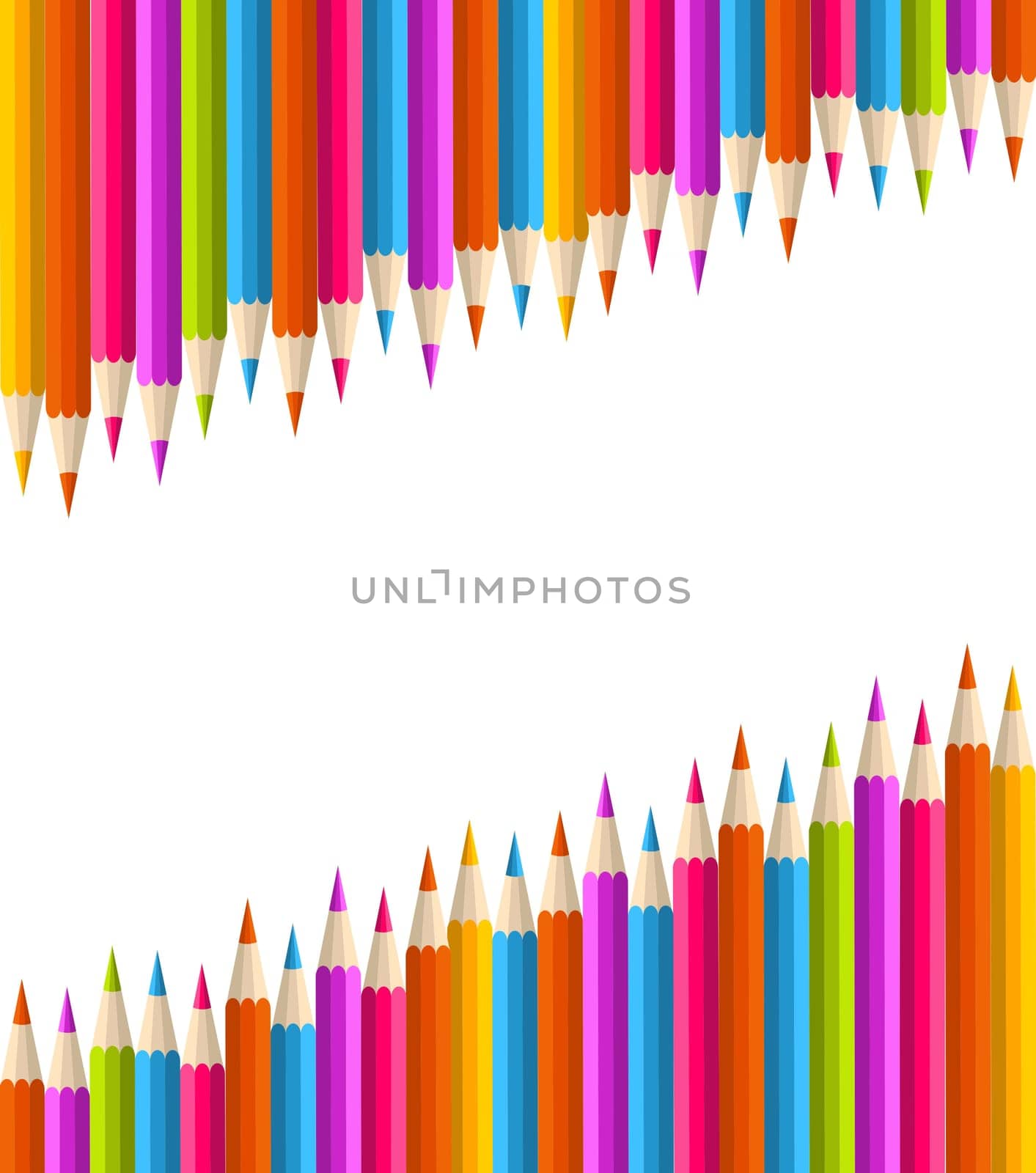 Background with color pencils seamless pattern. Vector file layered for easy manipulation and custom coloring.