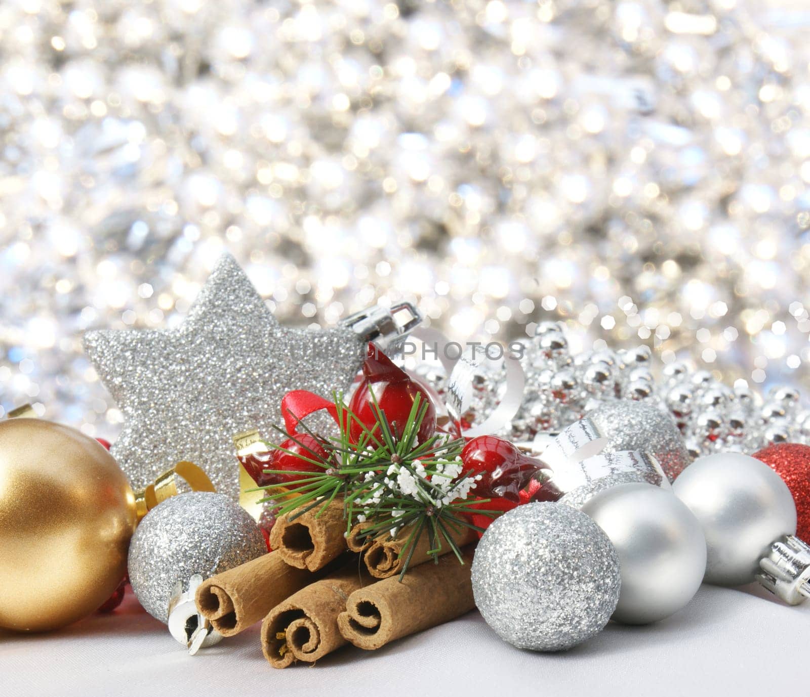 Silver Christmas background