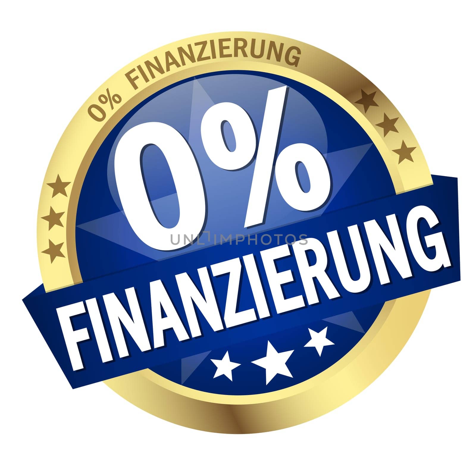 Button with banner " 0% FINANCING """