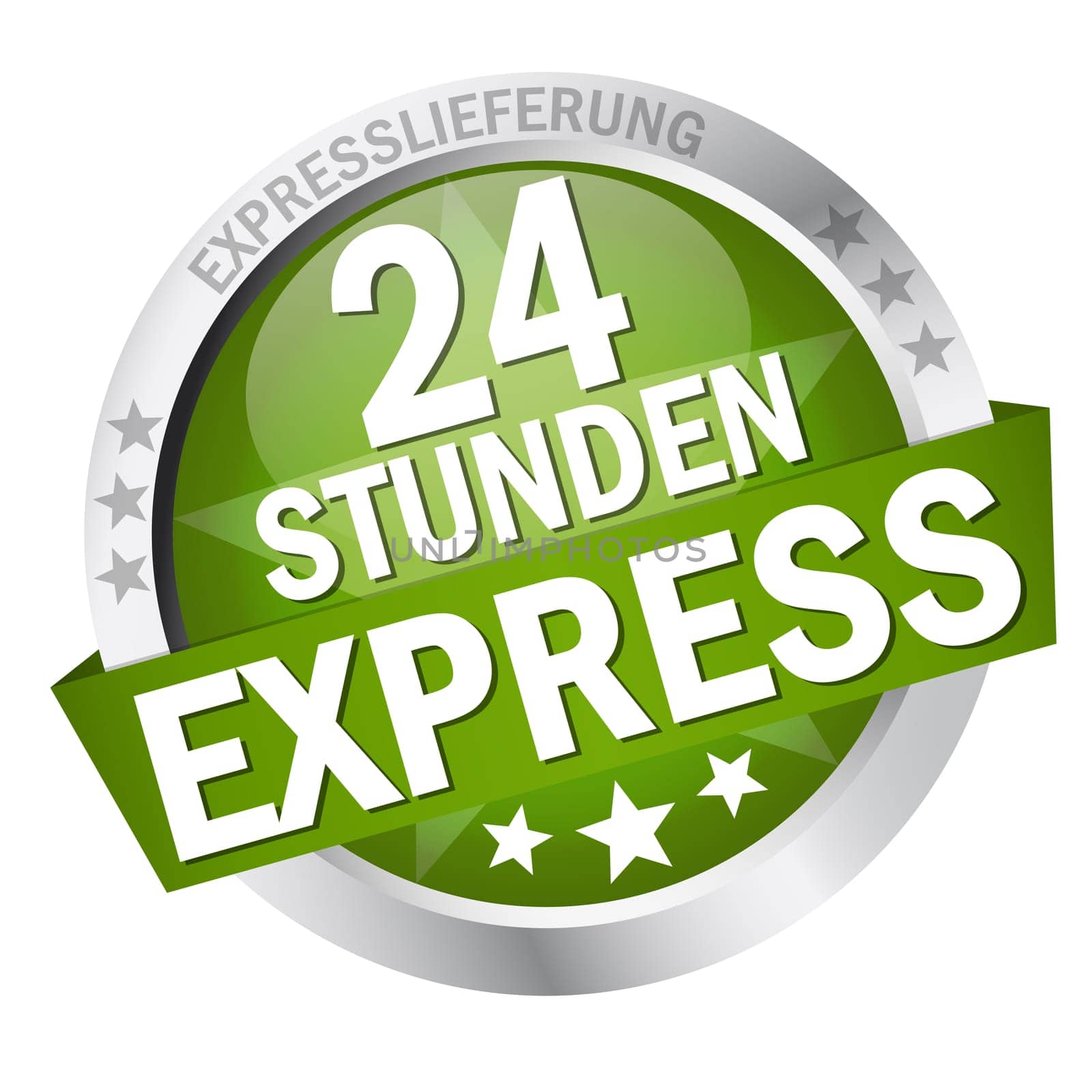 Button with banner " 24 HOURS EXPRESS """