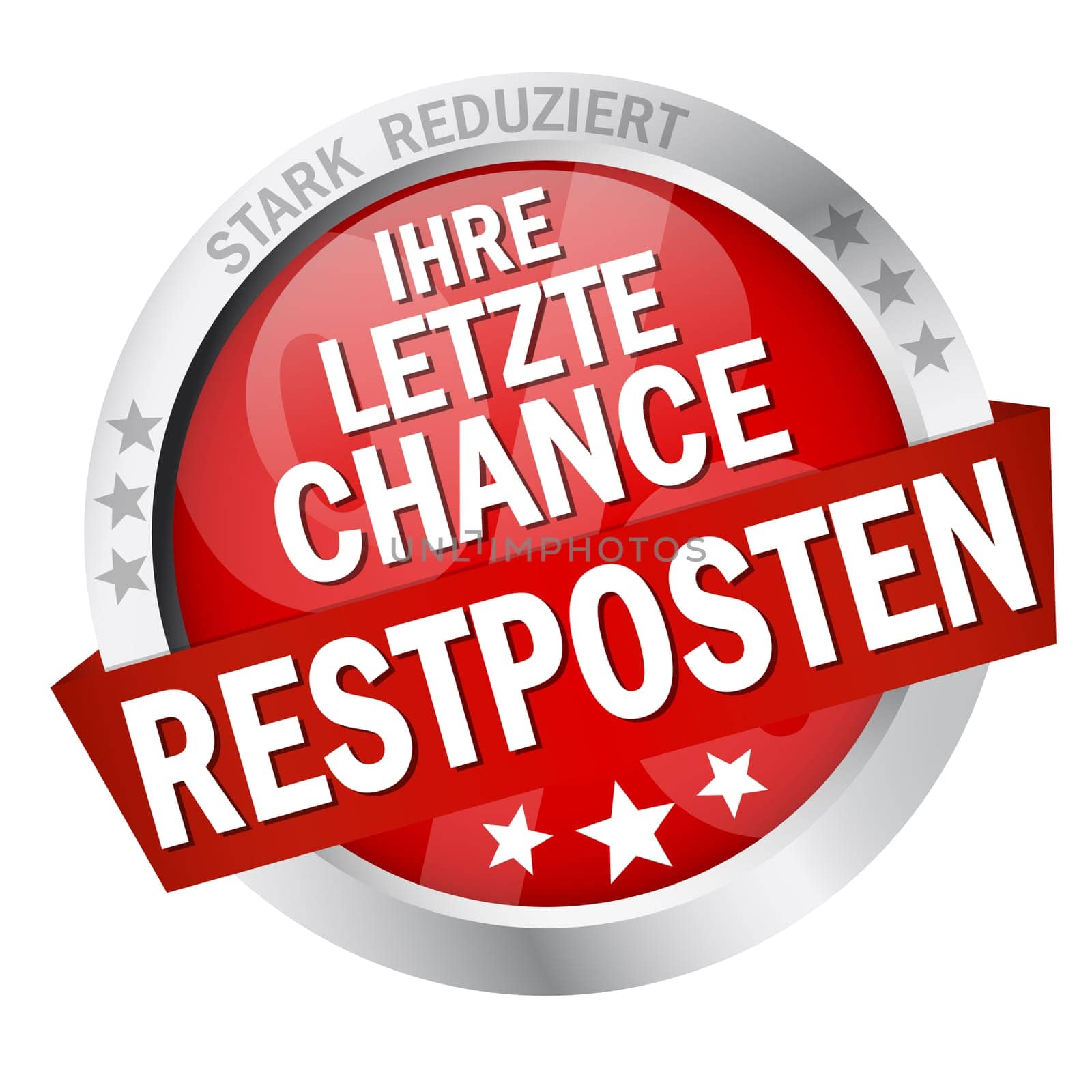 Button with banner " YOUR LAST CHANCE REMAINING STOCK """